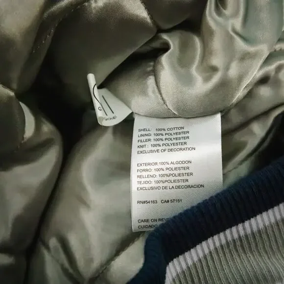 Dallas Cowboys NFL Super Bowl Championship Size XL Blue White Varsity Jacket NEW - Picture 9 of 11